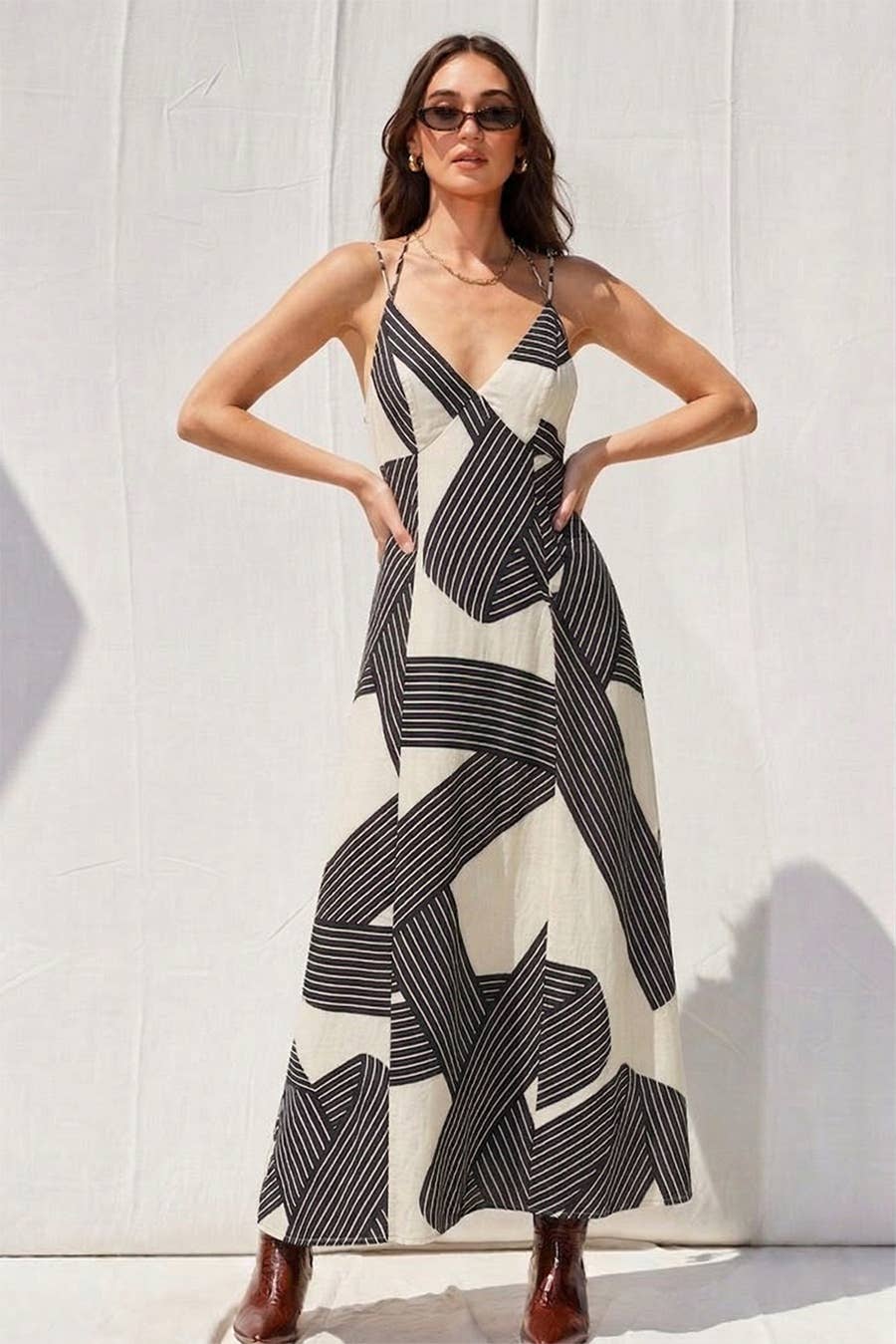 Open Back Maxi Dress