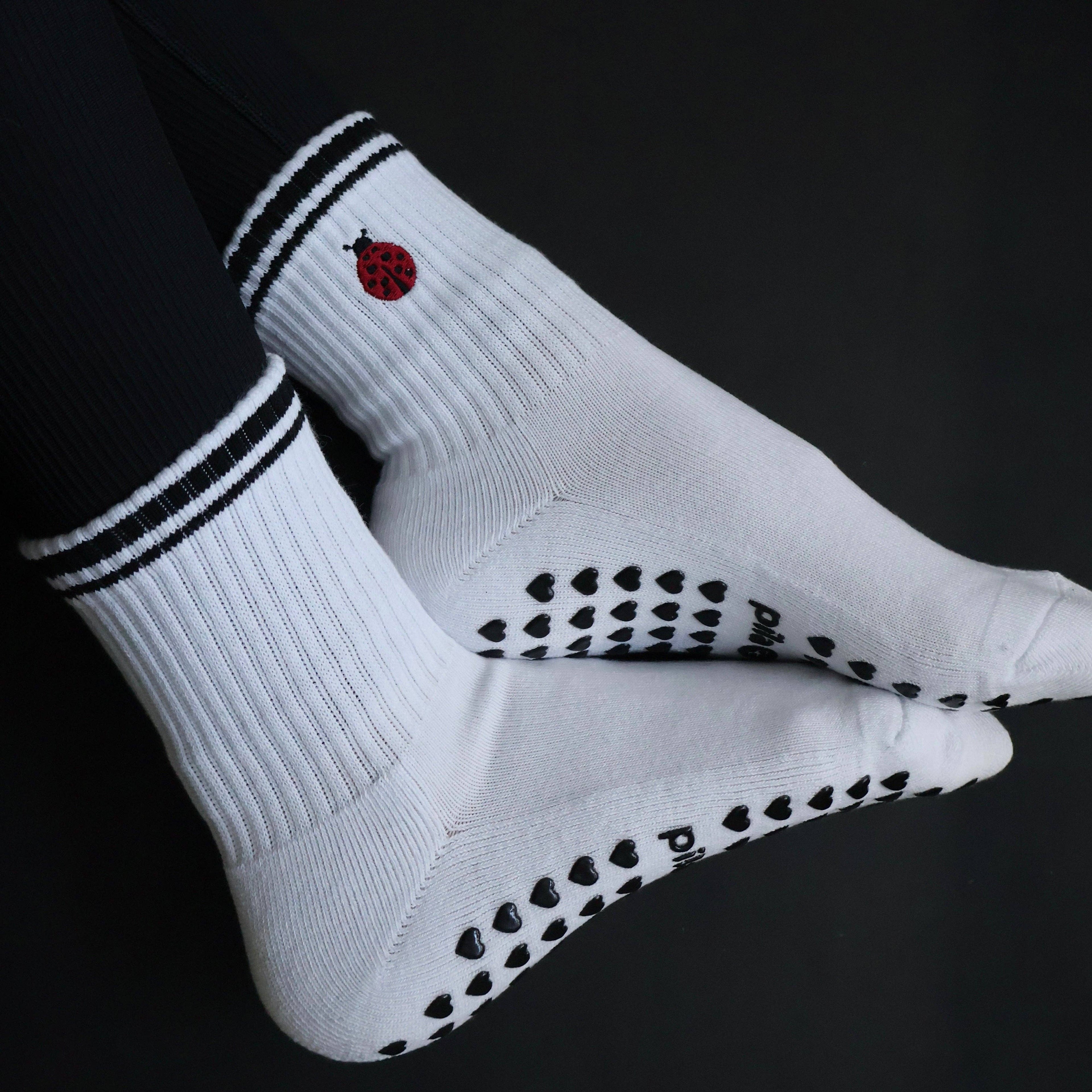 Ladybug Grip Socks