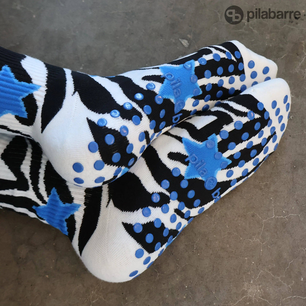 Zebra Star Grip Socks