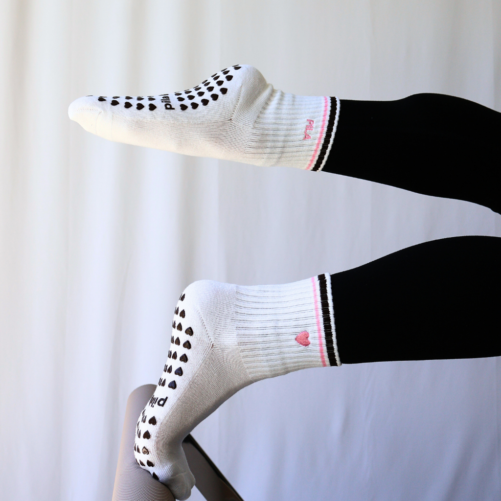 PILA Essential Grip Socks - Pink/Brown