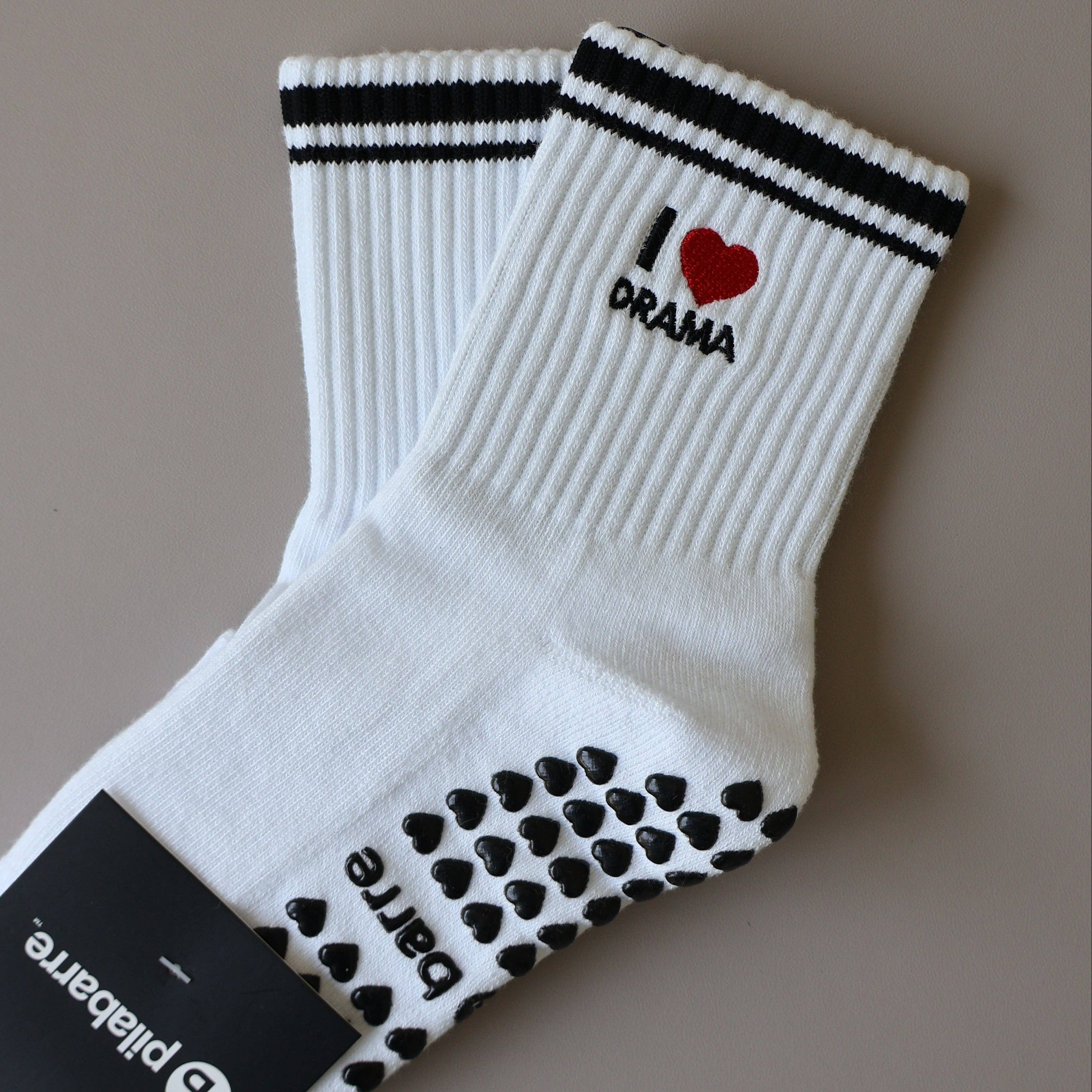 I LOVE DRAMA Grip Socks