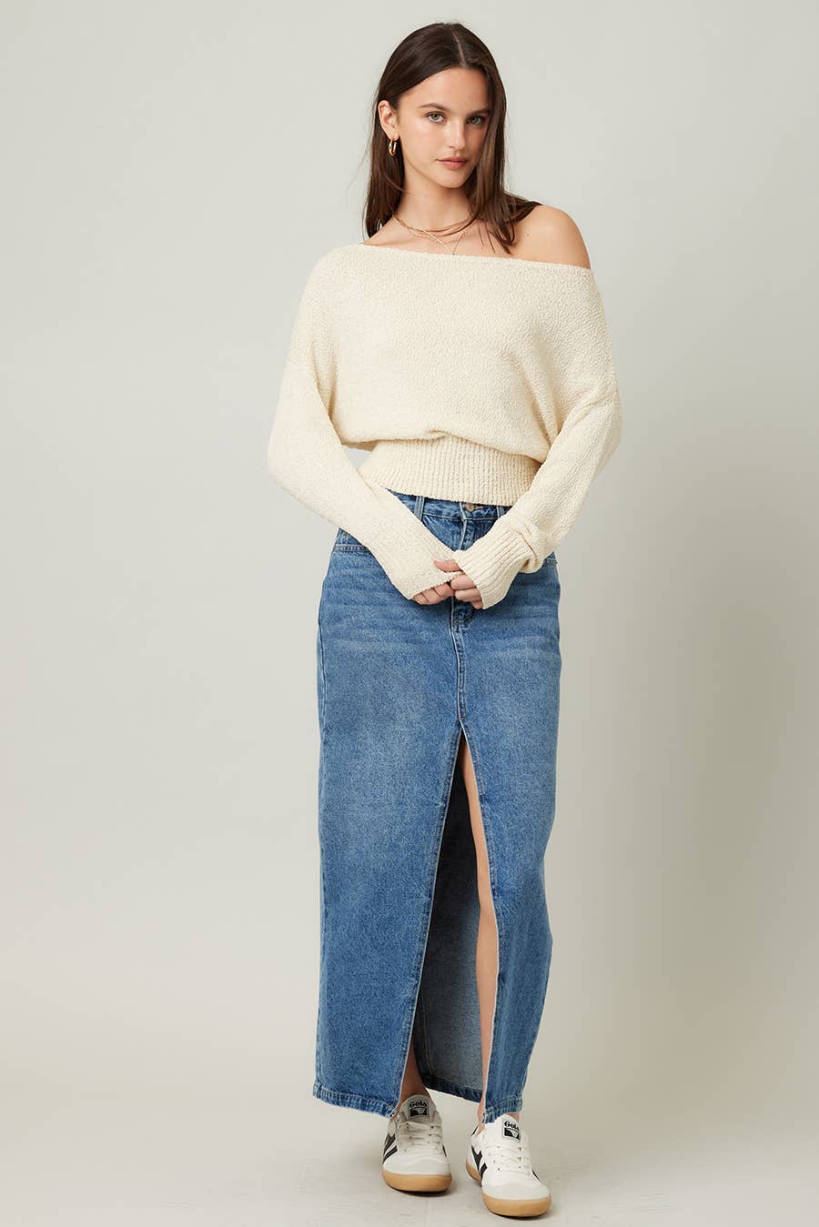 Knit Off The Shoulder Sweater