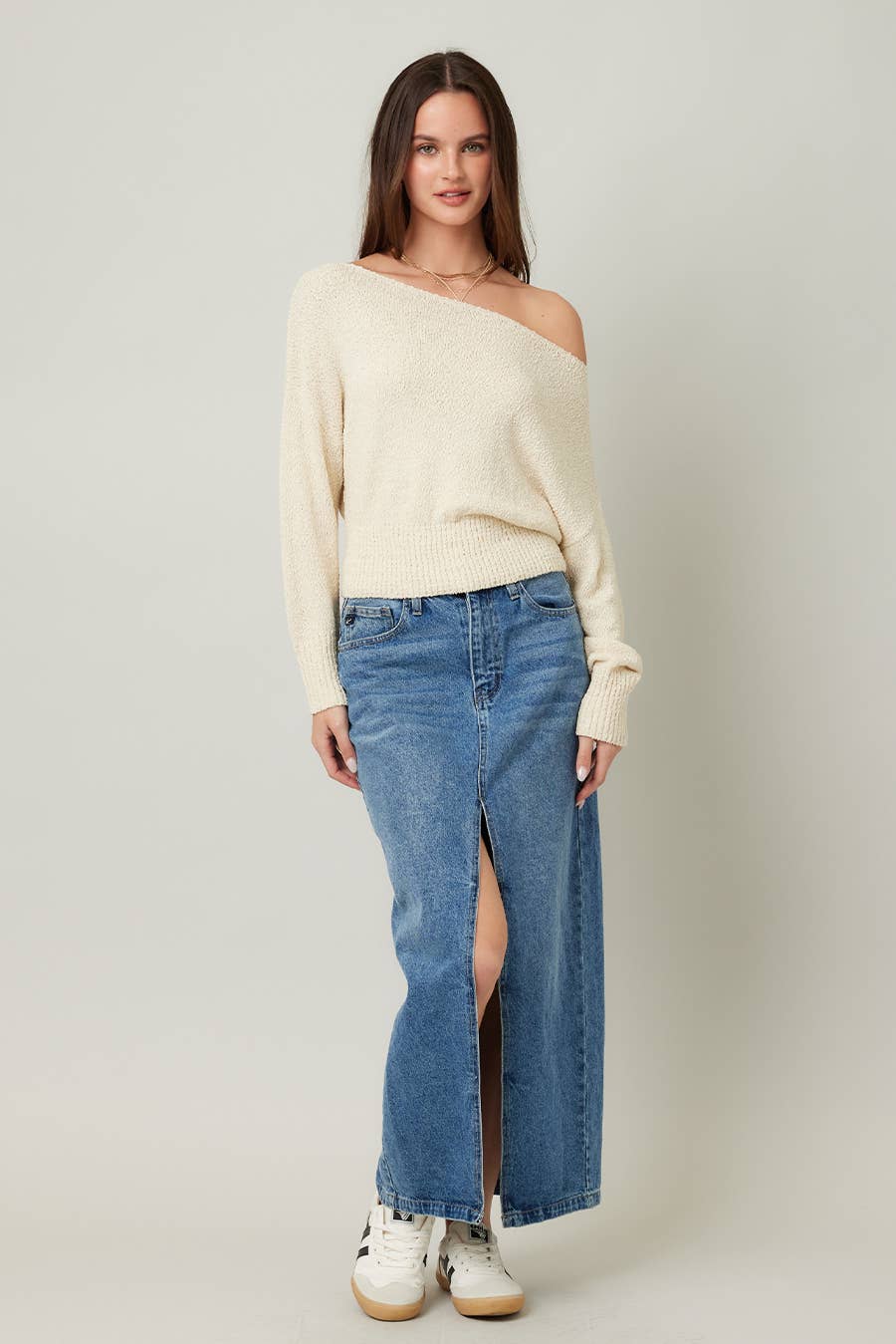 Knit Off The Shoulder Sweater