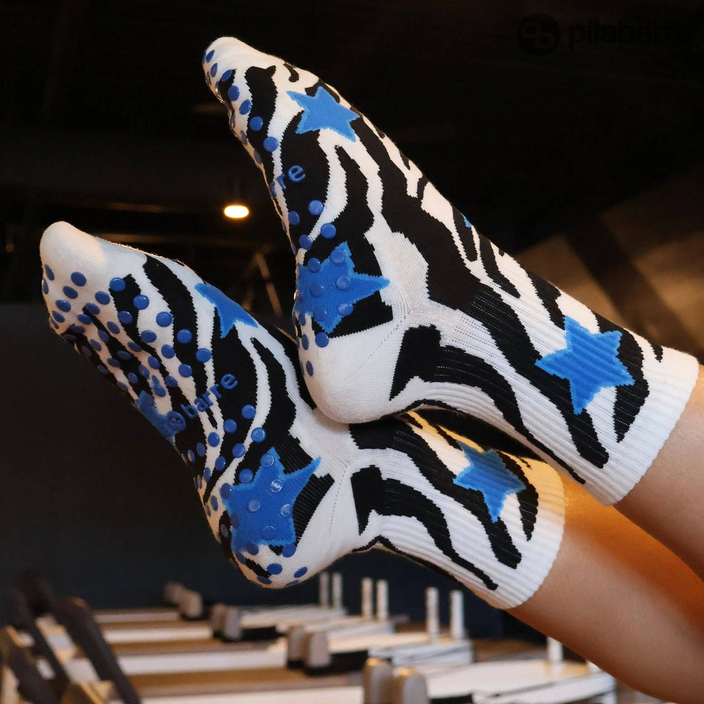 Zebra Star Grip Socks
