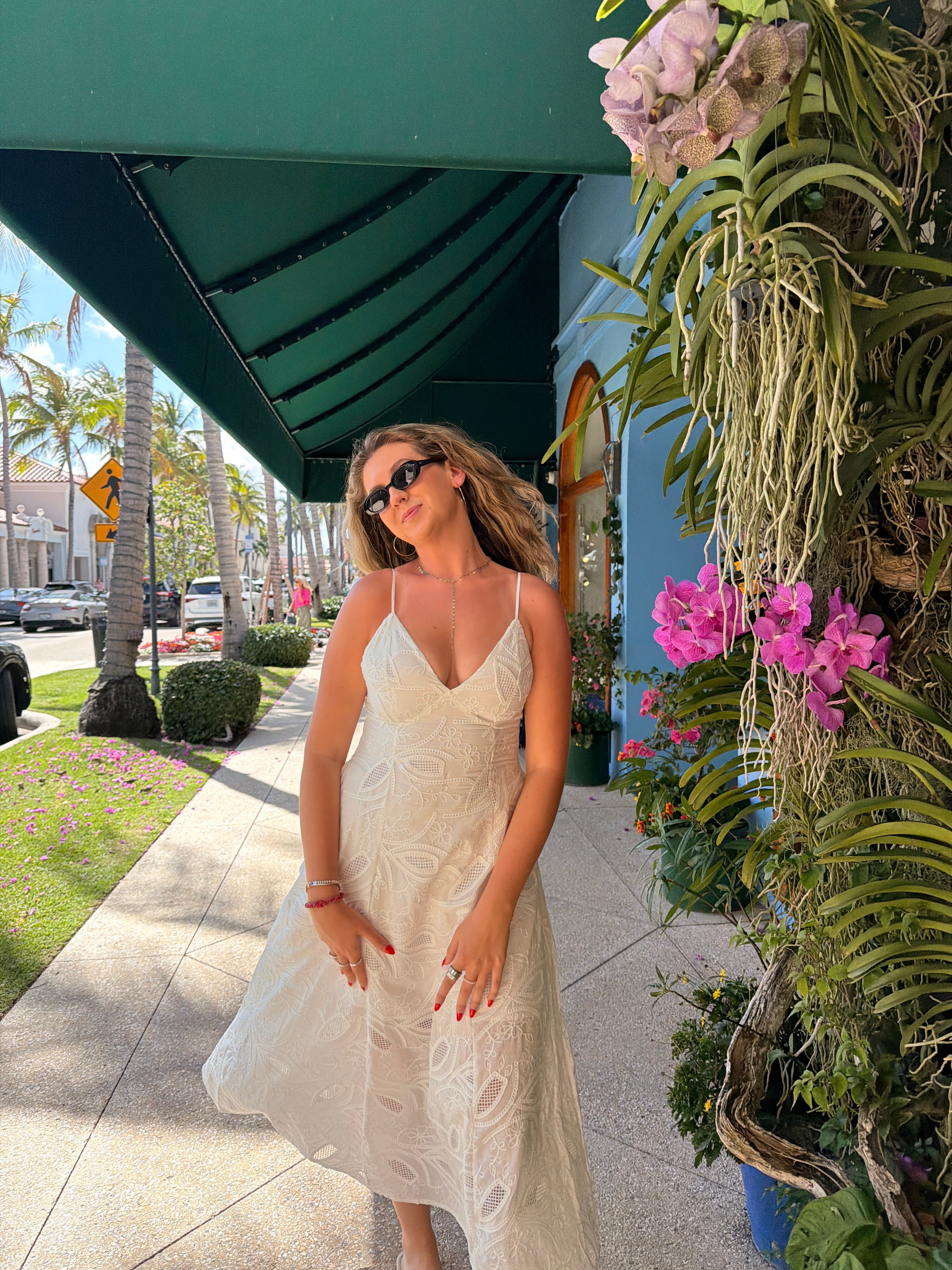 Embroidery Tie Back Maxi Dress