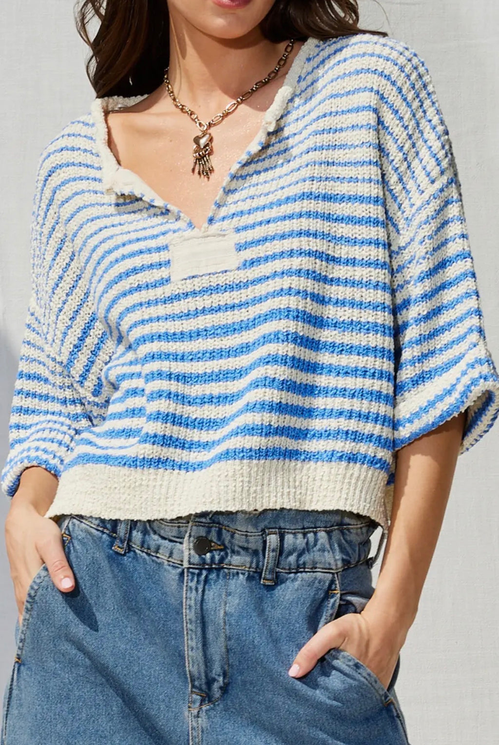 Lightweight Striped Slouchy Sweater