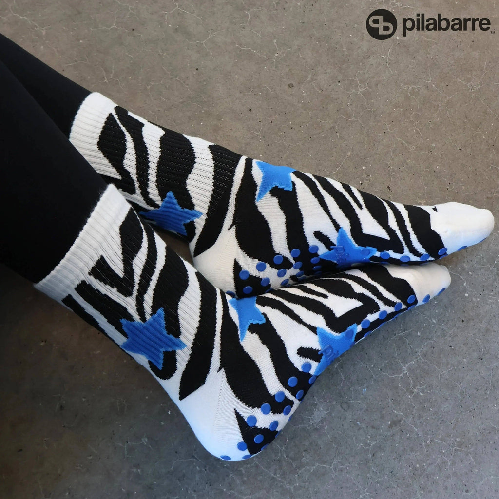 Zebra Star Grip Socks