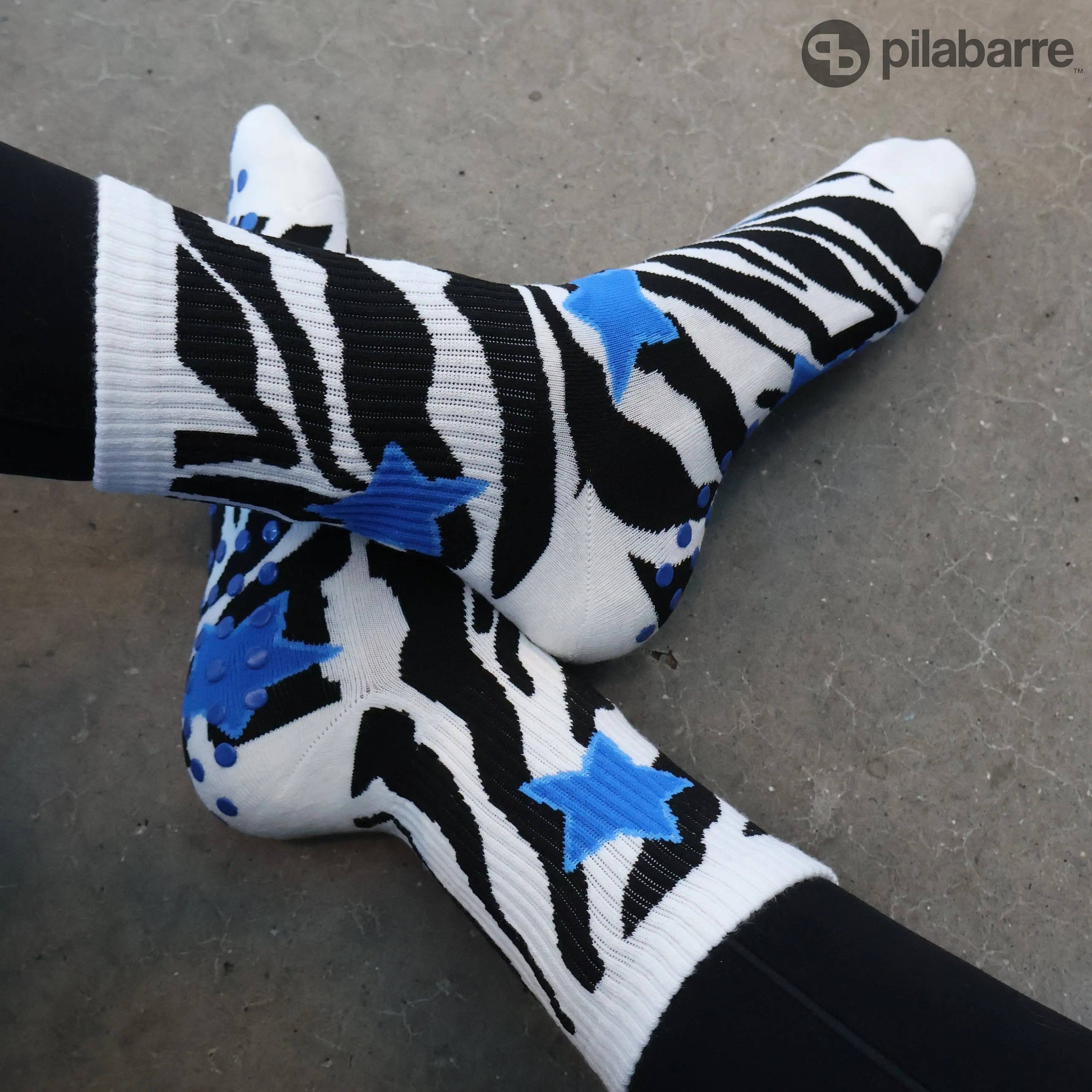 Zebra Star Grip Socks