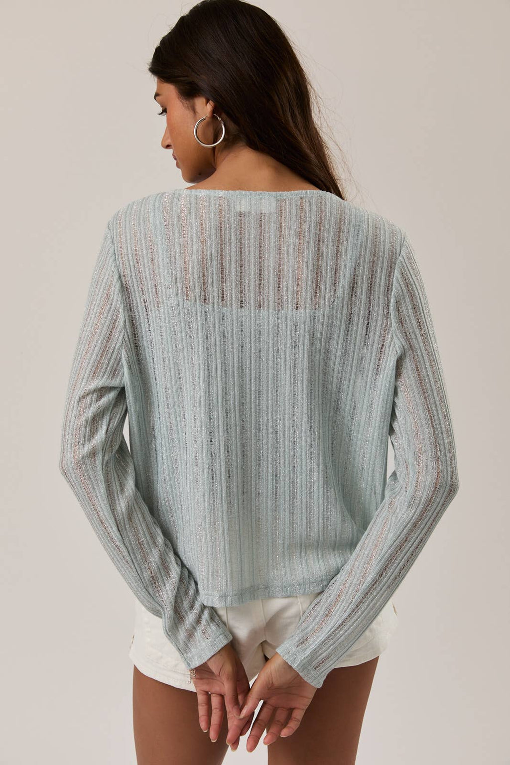 ROUND NECK KNIT CARDIGAN